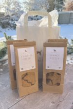 Festive gift bag dog treats